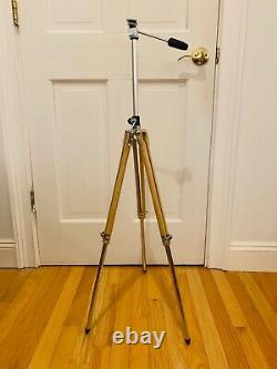 Rare Vintage Craig Thalhammer Movie Photography Tripod Chrome Wooden Mid Century