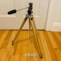 Rare Vintage Craig Thalhammer Movie Photography Tripod Chrome Wooden Mid Century