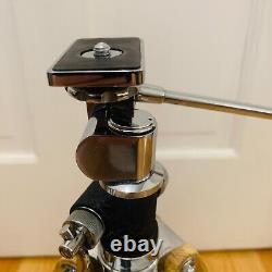 Rare Vintage Craig Thalhammer Movie Photography Tripod Chrome Wooden Mid Century