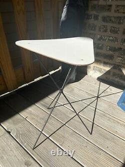 Rare Vintage Tripod Side Table Mid Century Mod Space Age Triangle Folds Retro