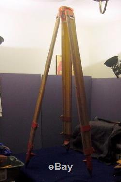 Rare, Vintage Wild Heerbrugg Gst20 Large Extendable Wooden Legs Surveyors' Tripod