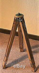 Rare Wood tripod. Vintage. Loft. Industrial. With leather sleeve