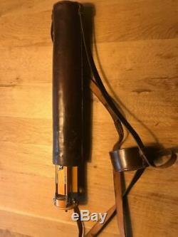 Rare Wood tripod. Vintage. Loft. Industrial. With leather sleeve