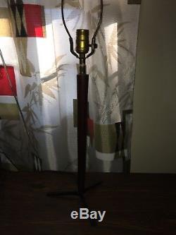 Raymor Table Lamp Vintage Iron Tripod Wooden