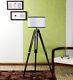Retro Design Vintage Style Spotlight Searchligh Telescopic Tripod Floor Lamp