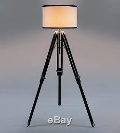 Retro Design Vintage style Spotlight searchligh Telescopic Tripod Floor lamp