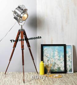 Retro Vintage Designer Nautical Spot Light Tripod Floor Lamp Home Decor Gift