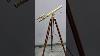 Roomlight Decor Nautical Brass Telescope With Wooden Tripod Stand Nautical Floor Standing Spyglasses