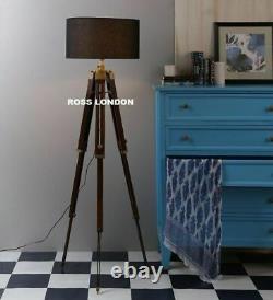 Royal Antique Tripod Floor Lamp Stand Handmade Vintage Lamp Shade Tripod Stand