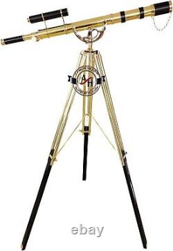 Royal Vintage Floor Standing Brass Telescope Tripod Stand Marine Collectibles
