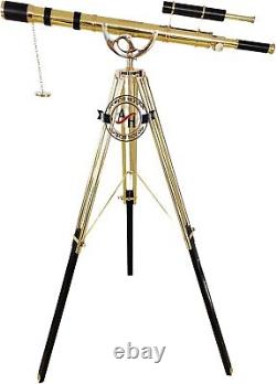 Royal Vintage Floor Standing Brass Telescope Tripod Stand Marine Collectibles