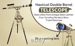 Royal Vintage Floor Standing Brass Telescope Tripod Stand Marine Collectibles
