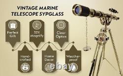 Royal Vintage Floor Standing Brass Telescope Tripod Stand Marine Collectibles