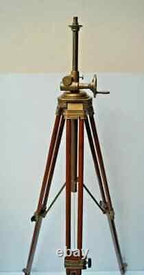 Royal Vintage Style Wooden Tripod Stand Floor Lamp Home Decor Without Shade
