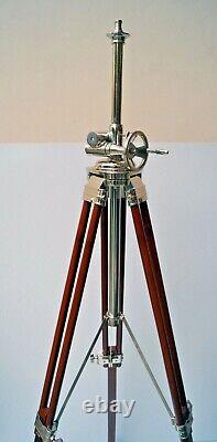 Royal Vintage Style Wooden Tripod Stand Floor Lamp Home Decor Without Shade