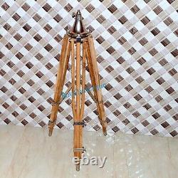 Royal Vintage Style Wooden Tripod Stand Floor Lamp Home Decor Without Shade Gift