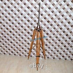 Royal Vintage Style Wooden Tripod Stand Floor Lamp Home Decor Without Shade Gift