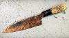 Rusty Japanese Kitchen Knife Restoration With Secret Wood Handle