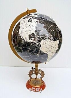 STYLISH Modern Standing Globe With Wooden Tripod World Map Globe TGY03