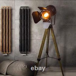 SUNLLOK Vintage Black Wood Tripod Floor Lamp for Living Room, Modern Industri