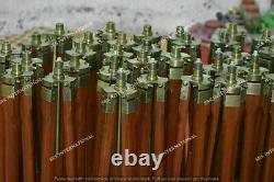 Set of 10 Vintage Home & Office Decor Wooden Tripod Floor Lamp Stand Decor