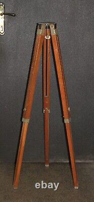 Soviet Wooden Tripod Sliding Tripod Telescopic for Camera Vintage