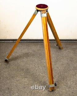 Soviet Wooden Tripod Sliding Tripod Telescopic for Camera Vintage