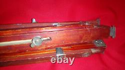 Soviet Wooden Tripod Sliding Tripod Telescopic for Camera Vintage