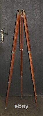 Soviet Wooden Tripod Sliding Tripod Telescopic for Camera Vintage