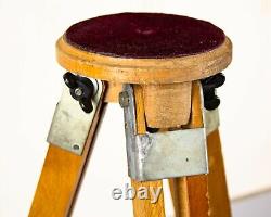 Soviet Wooden Tripod Sliding Tripod Telescopic for Camera Vintage