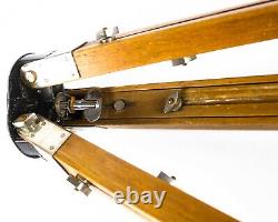 Soviet Wooden Tripod Sliding Tripod Telescopic for Camera Vintage