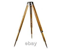 Soviet Wooden Tripod Sliding Tripod Telescopic for Camera Vintage