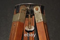 Soviet Wooden Tripod Sliding Tripod Telescopic for Camera Vintage