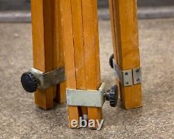 Soviet Wooden Tripod Sliding Tripod Telescopic for Camera Vintage