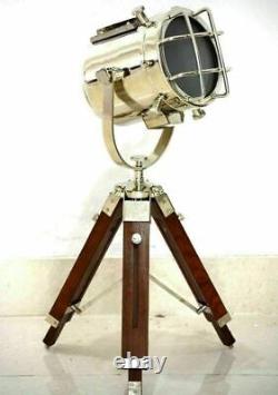 Spot Light With Wooden Tripod Stand Lamp Light Floor Vintage Tripod Spot Light