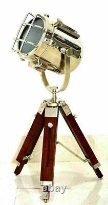 Spot Light With Wooden Tripod Stand Lamp Light Floor Vintage Tripod Spot Light