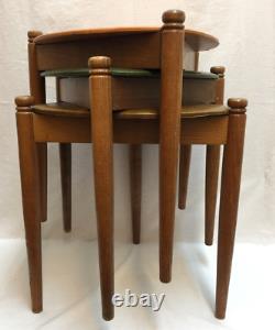 Stackable Tables Tripod Legs Sides Nesting Mid Century 3 Colors Set of 3 Vintage
