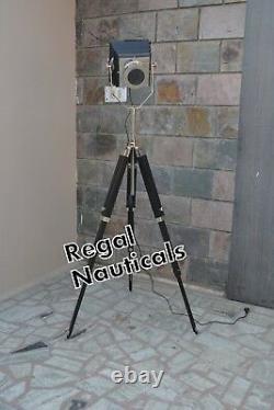 Style Designer Vintage Tripod Floor Lamp Nautical Lamp Spotlight Searchlight