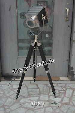 Style Designer Vintage Tripod Floor Lamp Nautical Lamp Spotlight Searchlight