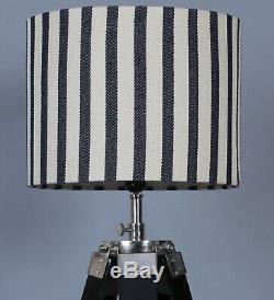 Stylish Striped Vintage Retro Look Tripod Modern Floor Standing Lamp
