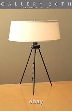 Superb! MID Century Danish Modern Tripod Lamp! Atomic Desk Vtg 50's Light 60's