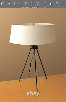 Superb! MID Century Danish Modern Tripod Lamp! Atomic Desk Vtg 50's Light 60's