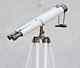 Telescope 27'' Wooden Tripod With Stand Vintage Antique Nautical Decorative