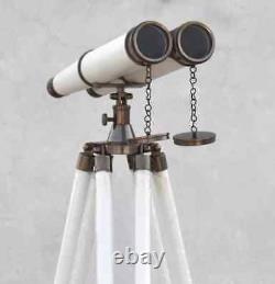 Telescope 27'' Wooden Tripod With Stand Vintage Antique Nautical Decorative