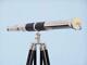 Telescope Nautical Brass 39 Spyglass With Wooden Tripod Stand Home/office Décor
