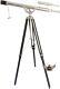 Telescope With Wooden Tripod Vintage Antique Nautical Decorative Gift Solid Brass