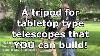 The Super Simple 2x4 Tripod For Tabletop Telescopes