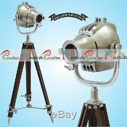 Theater Spot Light With Solid Wooden Tripod Floor Lamp Vintage/Retro Lightings