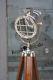 Theater Vintage Floor Search Light With Tripod Nautical Wooden Spot Light Lamp
