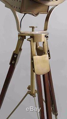 Theater Vintage Retro Spot Light with Wooden Tripod Floor Lamp New Year Special